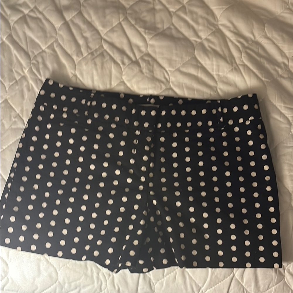 LOFT Black and White Polka Dot Shorts